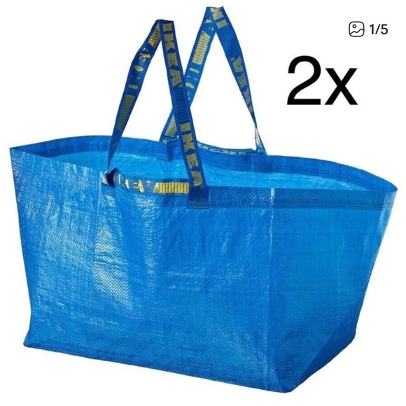 IKEA Blue Shopping Bag Set - Picture 1 of 6